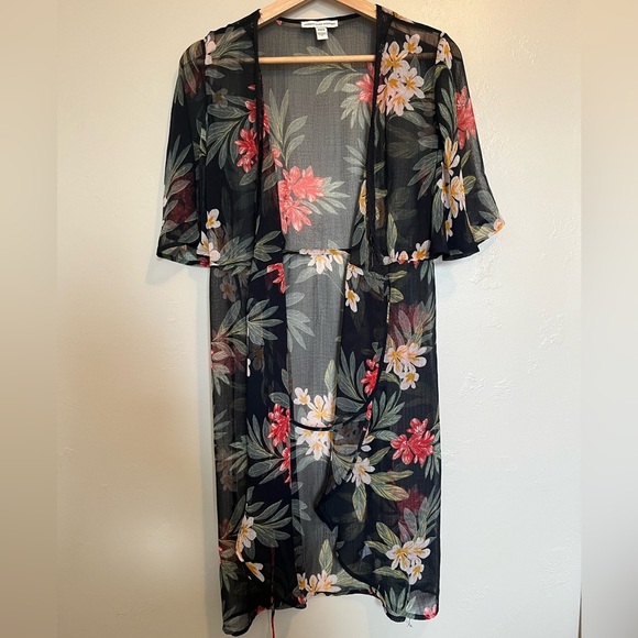 American Eagle Floral Wrap Dress/ Cover Up - Picture 2 of 14